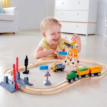 奇哥 德國Hape 火車軌道起重機組