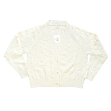 Hermes 愛馬仕 羊毛鈕扣針織外套#34(白)