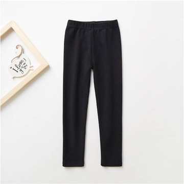 FANMOU - 腰鬆緊內搭褲-經典素色-黑色