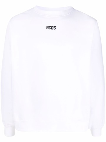 Gcds - logo-print crew neck sweatshirt - men - Cotton - M - White