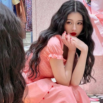 2022春夏新款小子溫柔輕熟風粉色連衣裙兩件套裝女初戀森系甜美