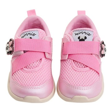 BORUI 柏睿鞋業 兒童款 交叉鞋帶魔鬼氈休閒鞋 124693  米妮 粉色  150mm