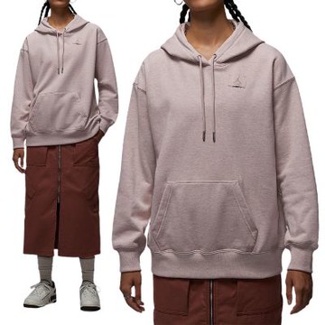 Nike J Flt Flc Ft Po 24 女款 粉色 寬鬆 毛圈布 帽T 連帽 長袖 HJ1312-292