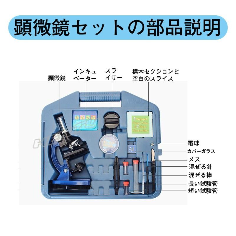 顕微鏡セット 300~1200倍率 子供用顕微鏡 マイクロスコ 学生初心者向け