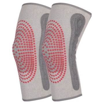 StarGo 石墨烯雙魚鱗彈簧支撐減壓護膝/能量自發熱護膝腿套/護具 非醫療用 緩解老寒腿/膝關節不適 2件組  M  1組  灰色