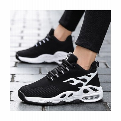 Svec スニーカー メンズ ブラック ハイテク エアソール ファイヤー 炎 黒 人気 おしゃれ かっこいい 韓国 韓流 新作 春夏 ホワイト Nxl1045 通販 Lineポイント最大get Lineショッピング