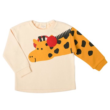 akachan honpo - 長袖休閒上衣-動物-象牙白色