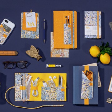 V&A博物館莫裡斯文創 筆記本辦公眼鏡收納包書簽手機卡包Bookaroo