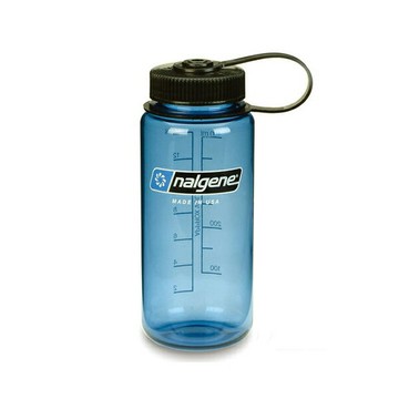 【【蘋果戶外】】Nalgene 2178-1116 灰藍 0.5公升 (刻度400可裝至500cc) 寬嘴水壺 美國 Tritan 不含環境荷爾蒙-雙酚A