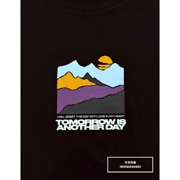 『新品上市』重磅落日山嵐短T(NOF25038191)-黑