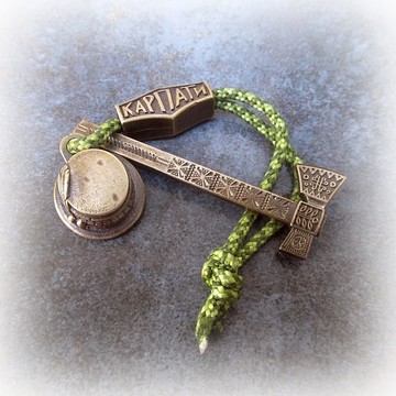 黃銅手工鑰匙扣 karpaty，手工烏克蘭鑰匙扣，烏克蘭喀爾巴阡山脈