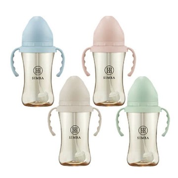 小獅王辛巴 蘊蜜鉑金PPSU吸管把手防脹氣奶瓶270ml-學飲適用 晨藍/栗粉/杏茶/綠沐【德芳保健藥妝】