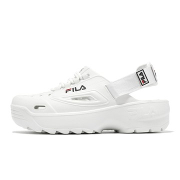 FILA Subversion 涼鞋 夏日 男女 中性 白 魔鬼氈 兩穿式 洞洞鞋 4-S348Y-110
