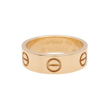 Cartier 卡地亞 Love 戒指 #50 18K玫瑰金 【二手名牌BRAND OFF】