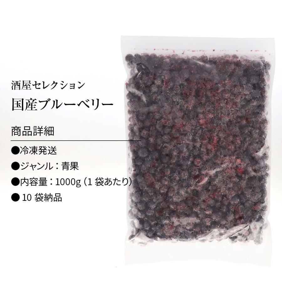 国産 熊本県産 ブルーベリー 冷凍 1kg(1000g) x 10袋 ぶるーべりー