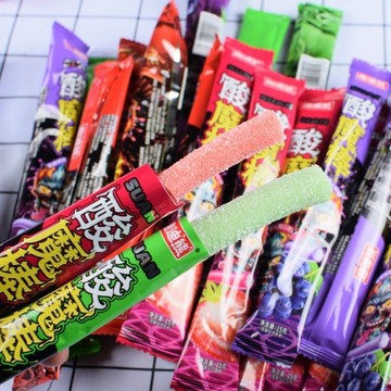 現✨貨 酸魔棒夾心軟糖水果糖懷舊童年零食學校小賣部網吧多種果味