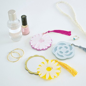 隨身鏡  Claire Acrylic Slide Compact Mirror