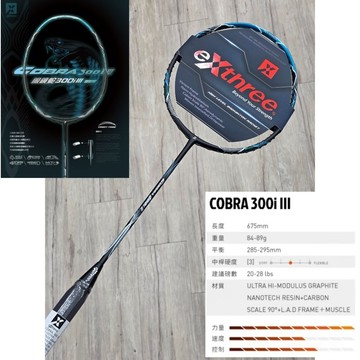 台灣製《典將羽球》EXTHREE 超力 COBRA 300i III 眼鏡蛇 三代 頂級款 羽球拍