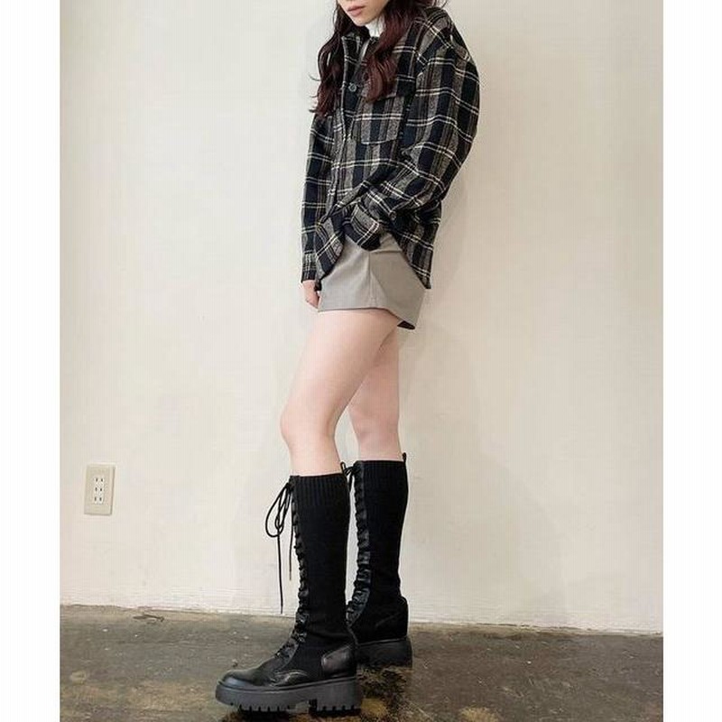 ジェイダ GYDA raised fabricチェックシャツ 羽織り チェック