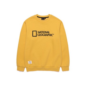 NATIONAL GEOGRAPHIC 男女  圓領大學T 黃-N203USW020042