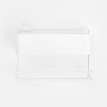 INK鐵製烤漆壁掛紙巾收納架 白