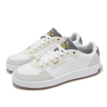 [ACS] Puma 休閒鞋 Court Classic Lux SD 男鞋 女鞋 白 灰 金 皮革 復古 情侶鞋 39508710