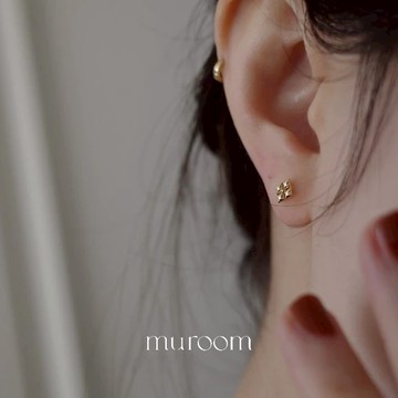 小眾寶藏耳飾【100% 純銀耳環】muroom 菱形耳環 幾何設計 s999 抗過敏飾品 [M35]