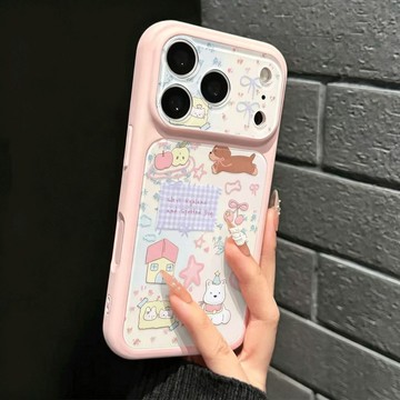 可愛小動物手機殼iPhone17潮16plus蘋果15promax防摔14卡通13 12