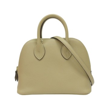 HERMES 愛馬仕 風衣灰 Evercolor 牛革 Bolide 1923 Mini 柏莉包 兩用包 K刻 金扣 【二手名牌BRAND OFF】
