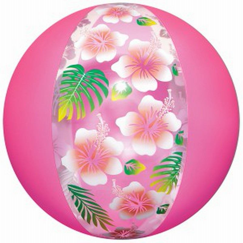 ちょっと大きめ ビーチボール ハイビスカス 34cm プールや海水浴に ビーチバレー 子供から大人 通販 Lineポイント最大1 0 Get Lineショッピング