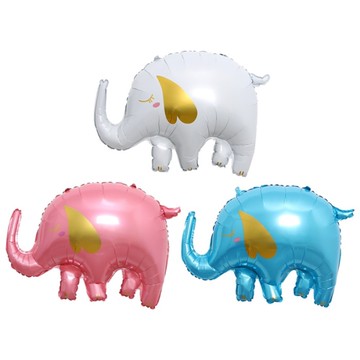 大象 鋁膜 氣球 生日 慶生 性別派對 周歲 派對 背景 可愛 小象