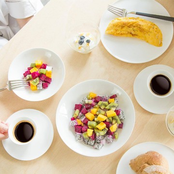 JIA品家 有無相生 白瓷深盤 - 16cm x 6件組