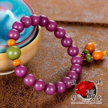念珠【紫菩提根9.5MM手鍊】文昌 佛珠 手環 手鏈 保平安 修身養性  含開光 馥瑰馨盛NS0321