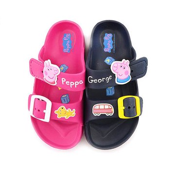 佩佩豬輕量室外拖-桃、藍-多尺寸任選