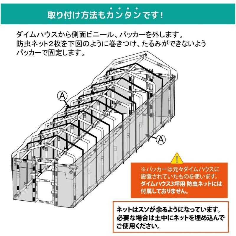 daim ダイムハウス ドア付き 用 防虫ネット 3坪用 防虫 虫よけ 家庭用 温室ハウス 家庭用温室ハウス 小型ハウス