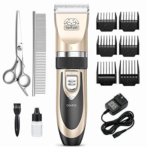 CAHTUOO Dog Grooming Clippers?arry%Professional Pet Grooming Kit