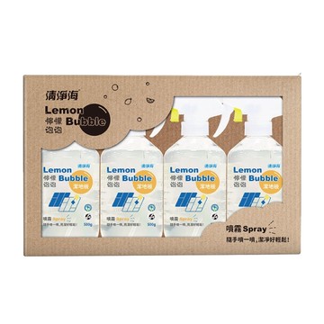 清淨海 檸檬泡泡 地板清潔噴霧-2+2禮盒組1600g