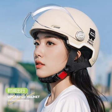 臺灣-出貨💖安全帽3c認證電動車頭盔女2025新款夏季防曬電瓶摩託車男安全帽四季通用