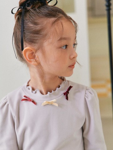 Ribbon Frill Velvet Premium T-shirt