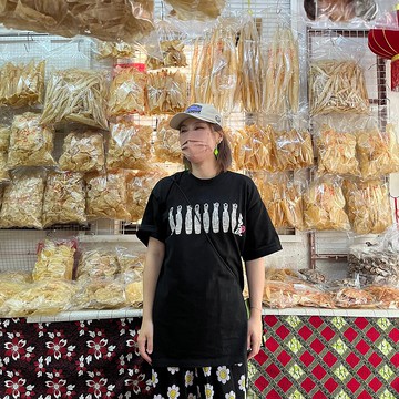 香港設計 島人源 Unisex短袖Tee 鹹香滋味2.0-黑色