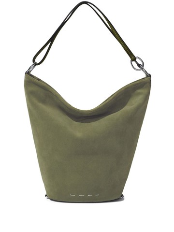Proenza Schouler White Label - Spring suede bucket bag - women - CALFSKIN - One Size - Green