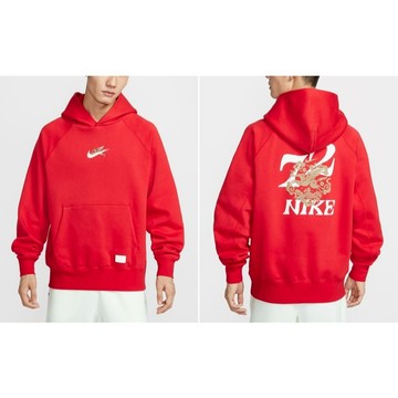 胖達）NIKE NSW CNY 新年限定 馬年 刷毛 保暖 帽T 長袖 IQ3707-657 紅 男
