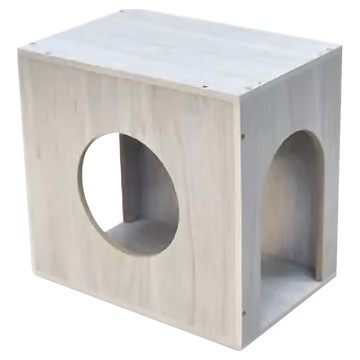 LiFArt MIT 寵物組合櫃 - 圓孔門 (純白橡木色) 42Wx28.2Dx40Hcm  42cm