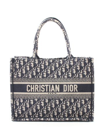 Christian Dior Pre-Owned - 2010s medium Book Tote bag - women - Canvas - One Size - Blue