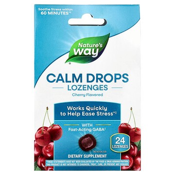 Nature's Way, Calm Drops 含片，櫻桃味，24 片