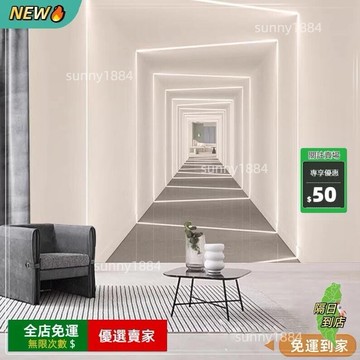 限時下殺??8d立體工業風延伸空間墻紙美容美髮店辦公室前收銀背景墻壁布