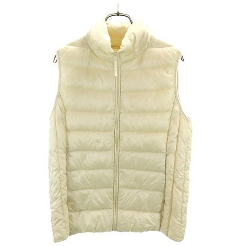 ユニクロ ダウンベスト M アイボリー系 Uniqlo 薄手 軽量 レディース 古着 22 通販 Lineポイント最大0 5 Get Lineショッピング