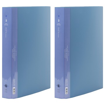 Lan CHYn 連勤牌文具 PP KU色系 圓型三孔夾 LC-5003 B 1.5吋  2個  藍色