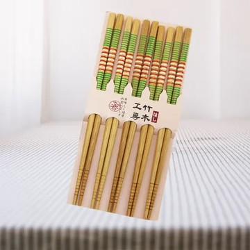 竹木工房上虹碳化竹筷-10雙入x3組