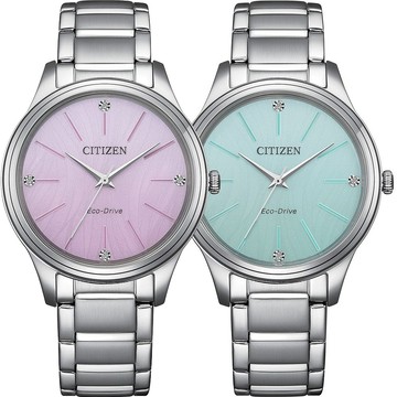 CITIZEN 星辰 LADY'S 光動能大三針女錶 34mm (EM1220-58X/EM1220-58Y)